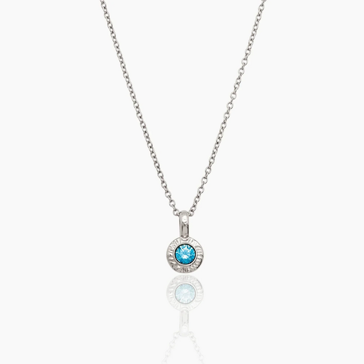 Crushed Birthstone Pendant Necklace